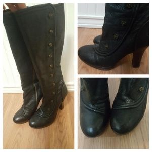 Frye Black Leather Boots size 8